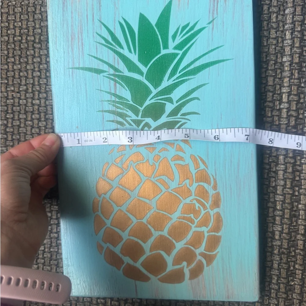 Hula Baby and Co Pineapple Wooden Sign Wall Art